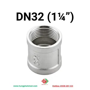 Măng sông ren INOX DN32 (D42)