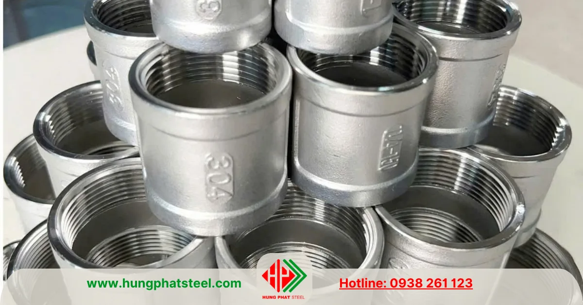 Măng sông ren INOX DN32 (D42)