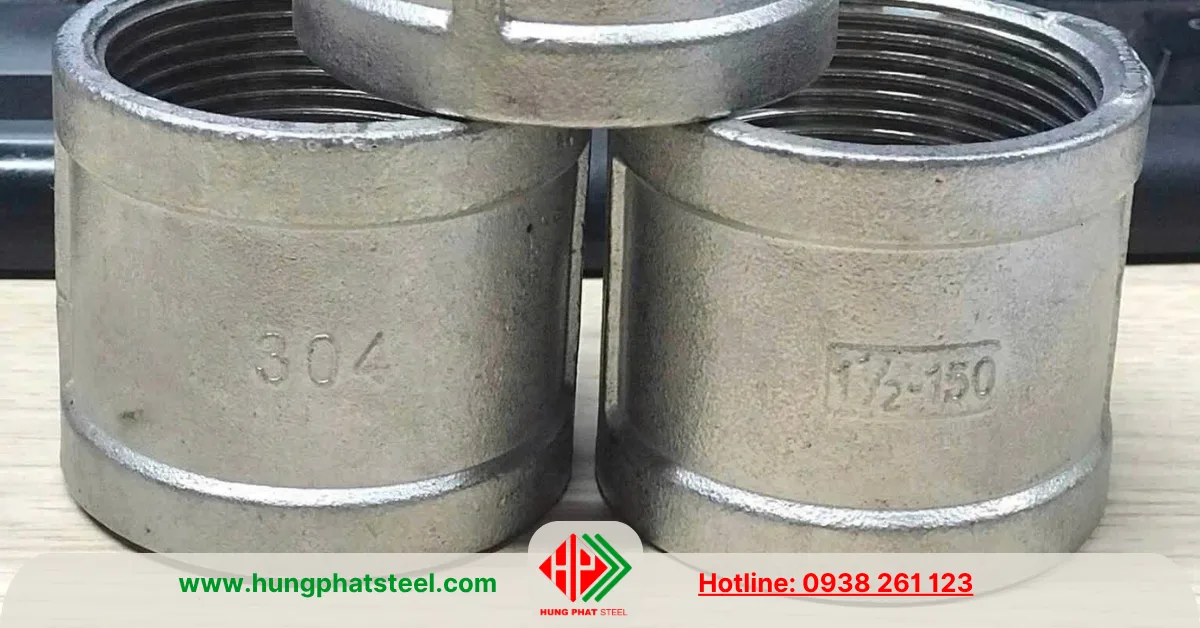 Măng sông ren INOX DN40 (D49)