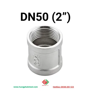 Măng sông ren INOX DN50 (D60)
