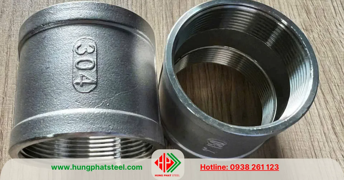 Măng sông ren INOX DN65