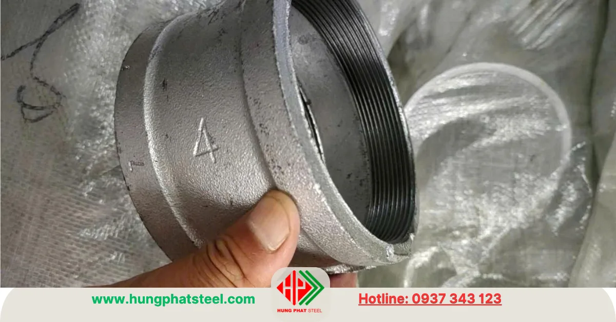 Măng sông ren mạ kẽm DN100 (D114)