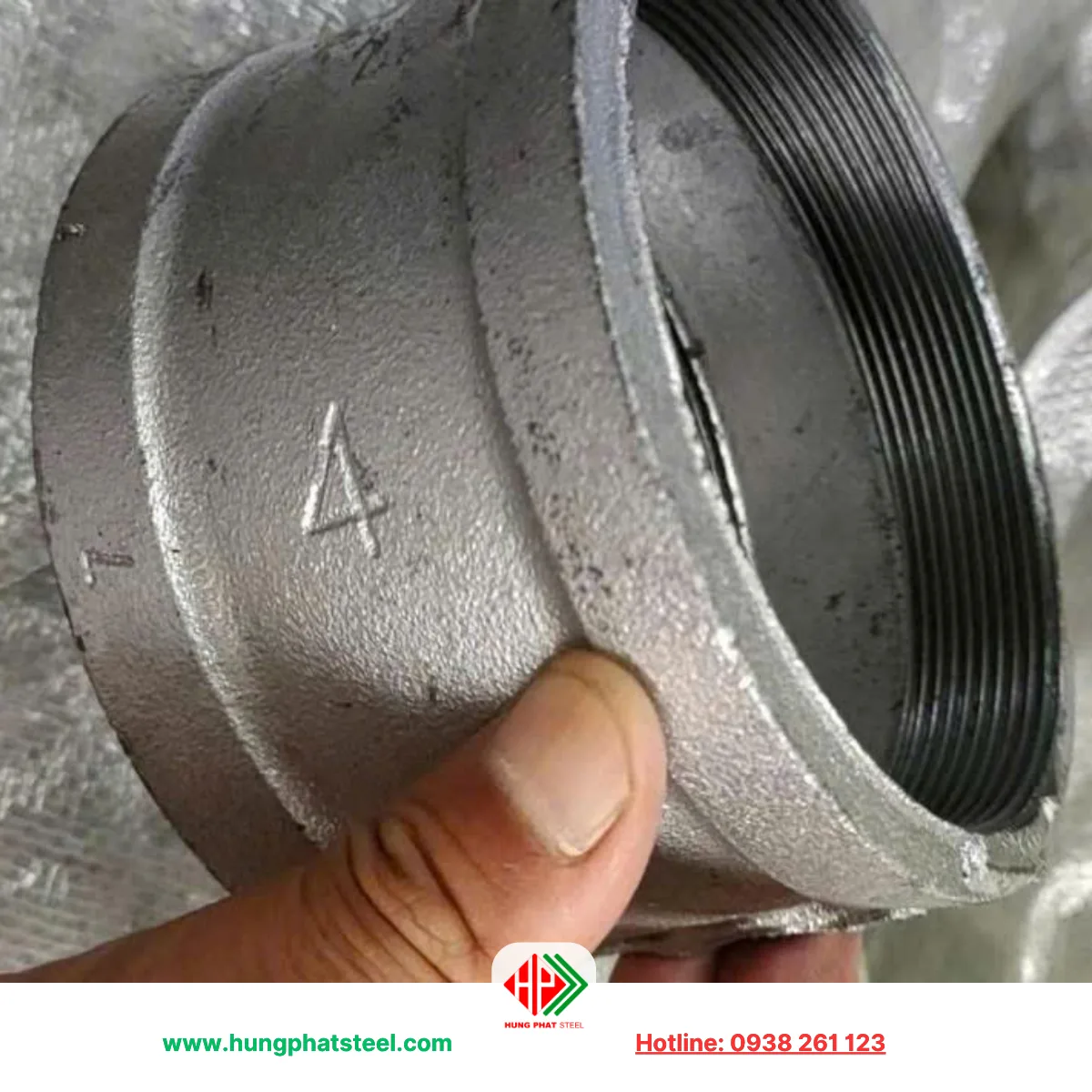 Măng sông ren mạ kẽm DN100 (D114)