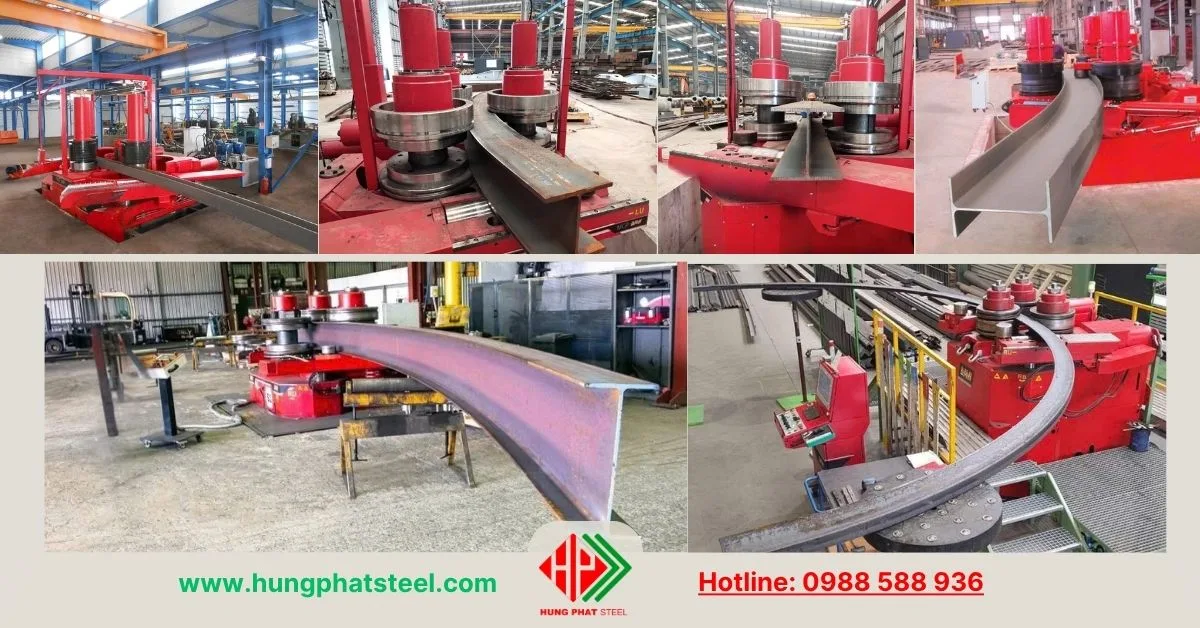Máy uốn thép hình H