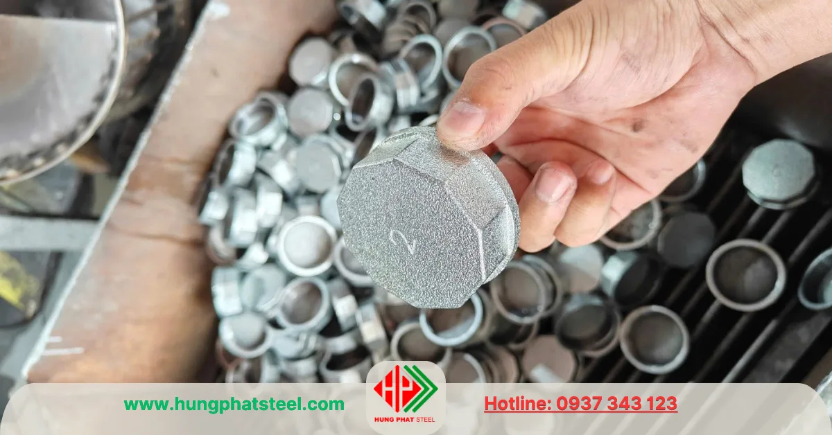 Nắp Bịt Ren Mạ Kẽm DN50 (D60)