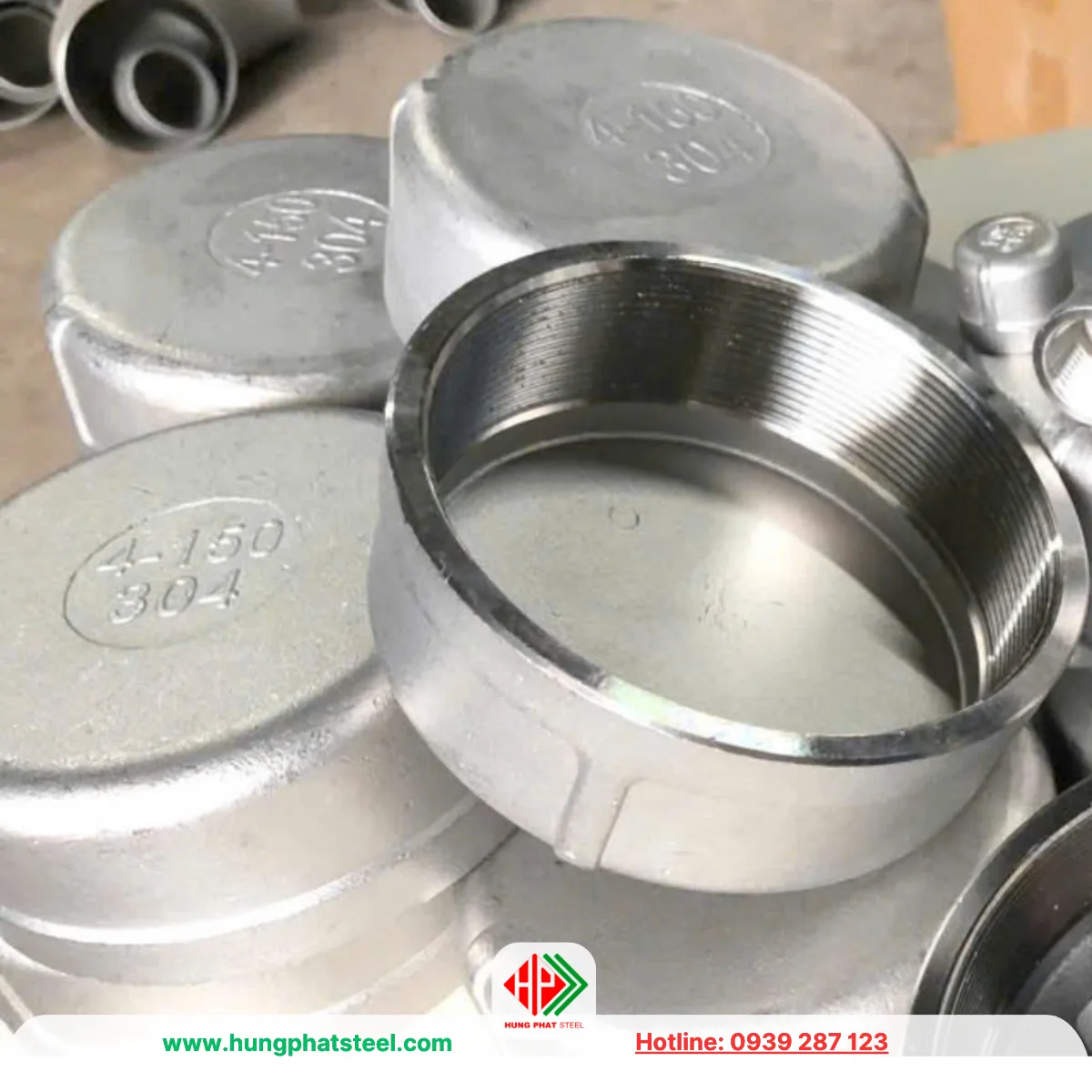 Nắp bịt ren INOX DN100 (D114)