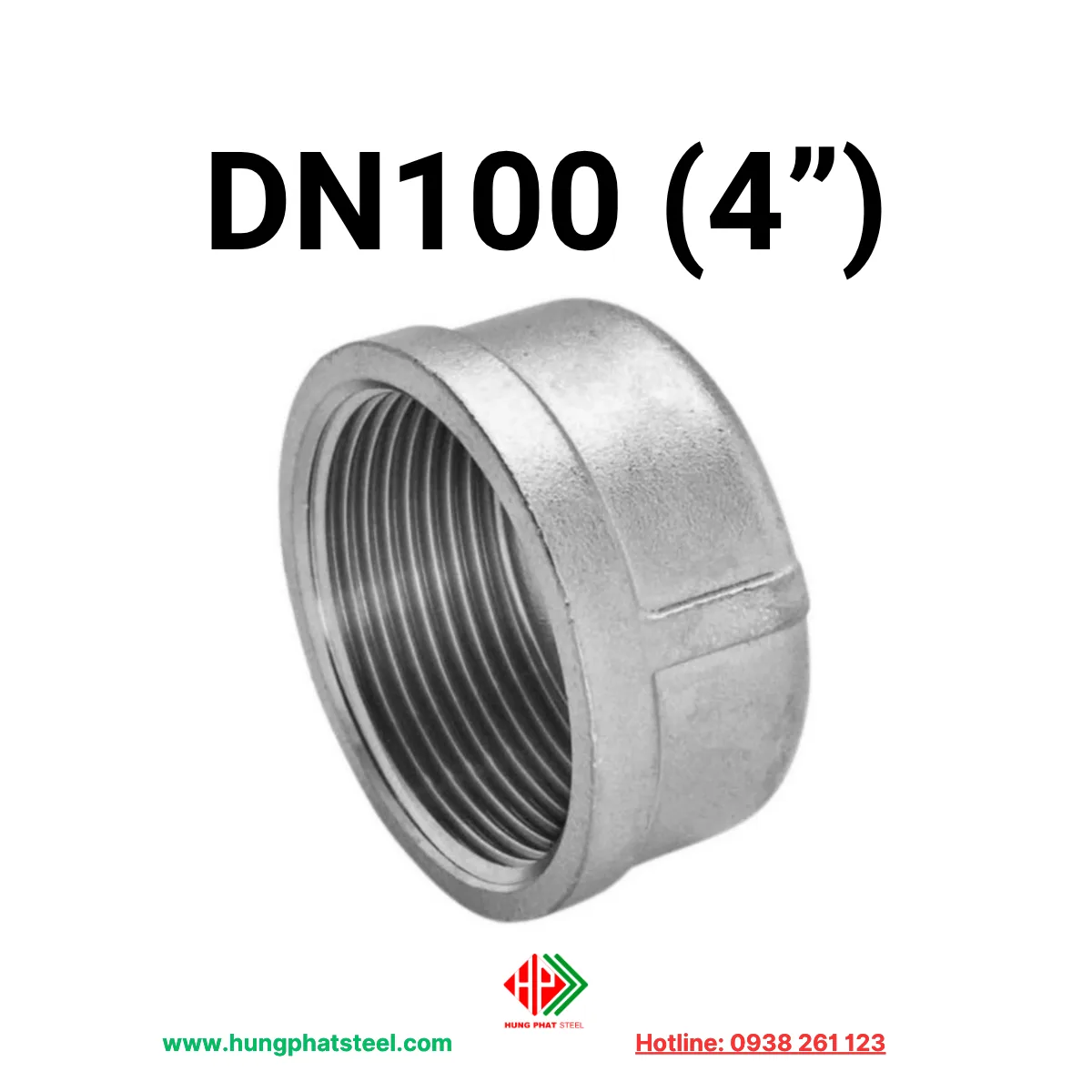 Nắp bịt ren INOX DN100 (D114)
