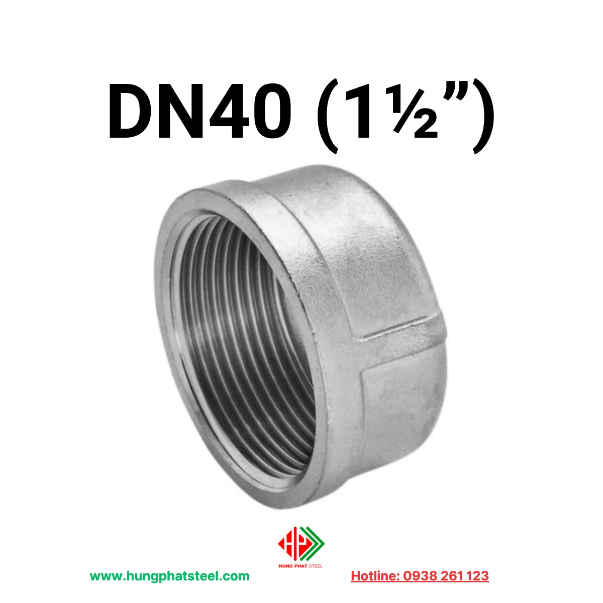 Nắp bịt ren INOX DN40 (D49)