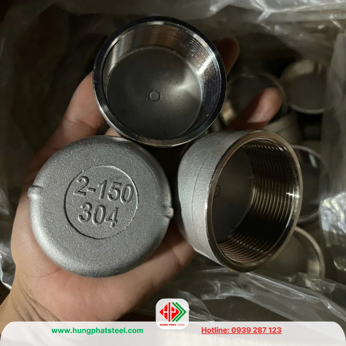 Nắp bịt ren INOX DN50 (D60)
