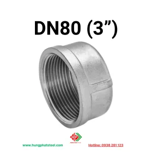 Nắp bịt ren INOX DN80 (D90)