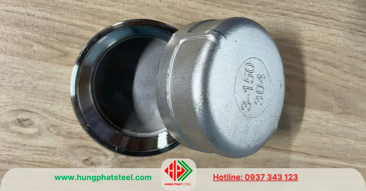 Nắp bịt ren INOX DN80 (D90)