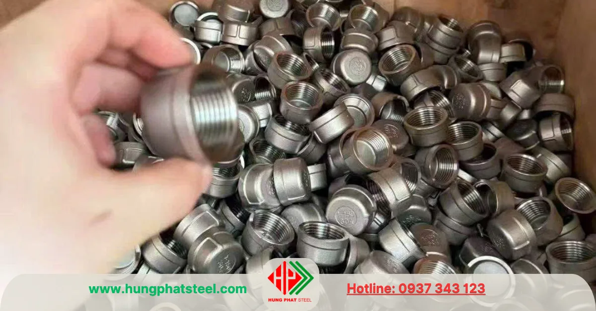 Nắp bịt ren inox DN25 (D34)