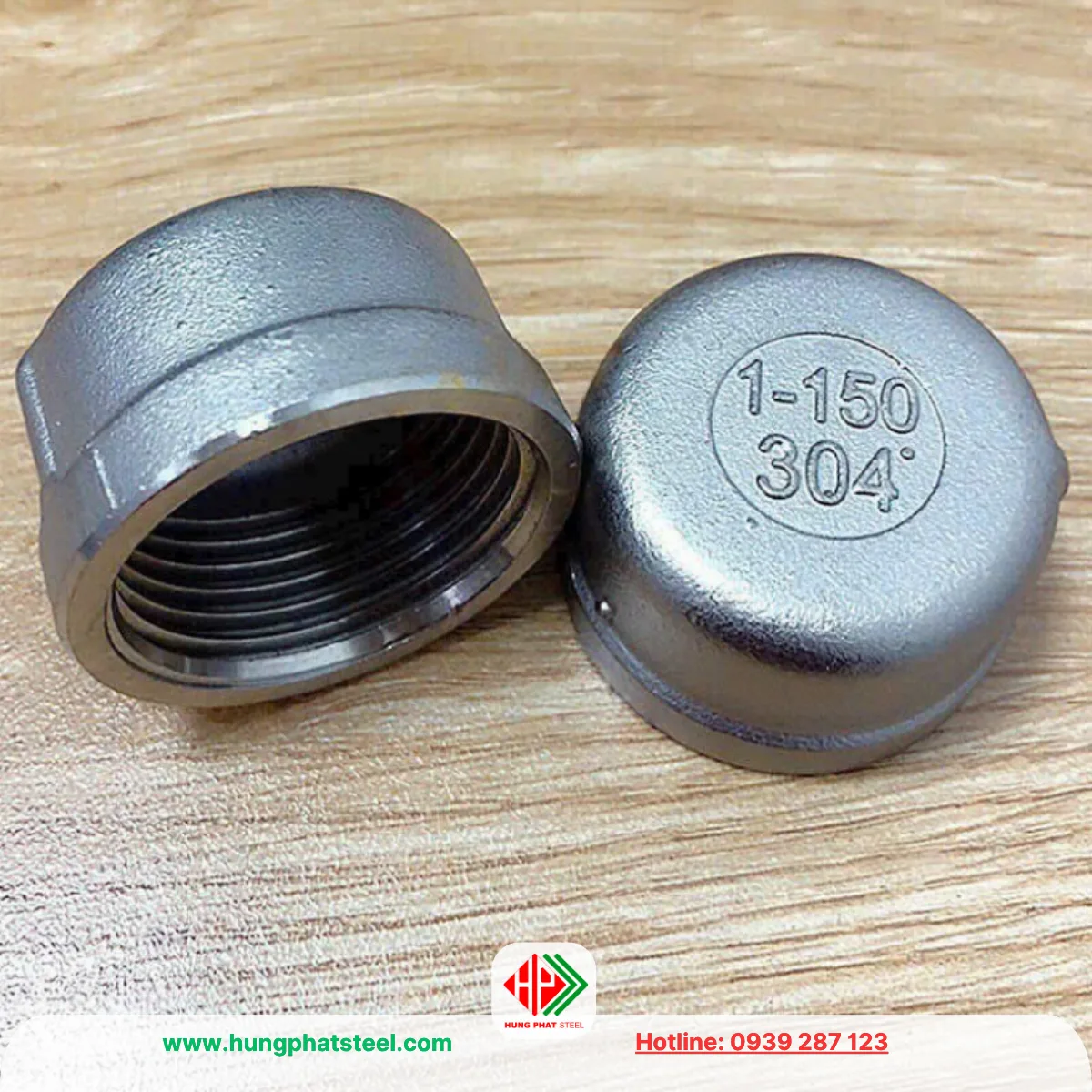 Nắp bịt ren inox DN25 (D34)