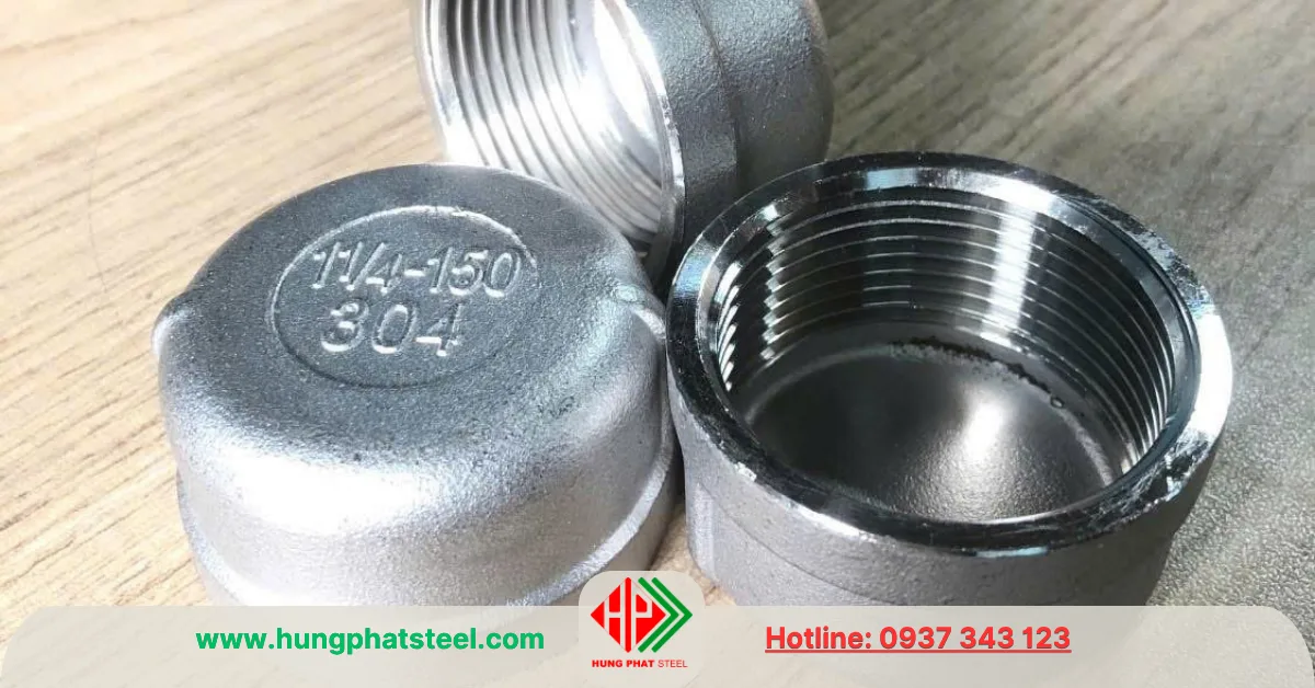 Nắp bịt ren inox DN32 (D42)