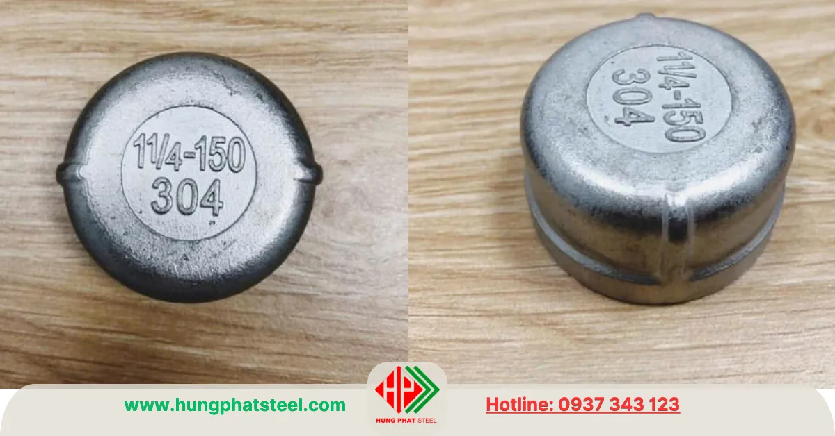 Nắp bịt ren inox DN32 (D42)