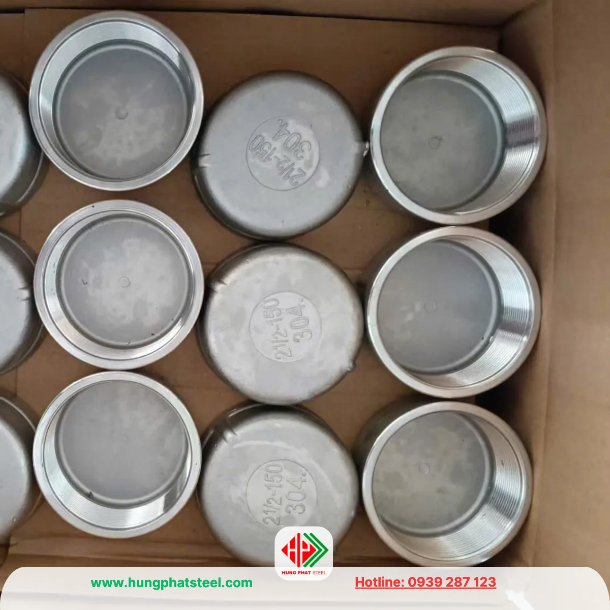 Nắp bịt ren inox DN65