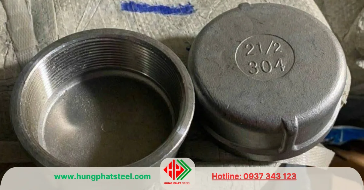 Nắp bịt ren inox DN65