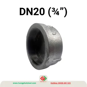 Nắp bịt ren mạ kẽm DN20 (D27)