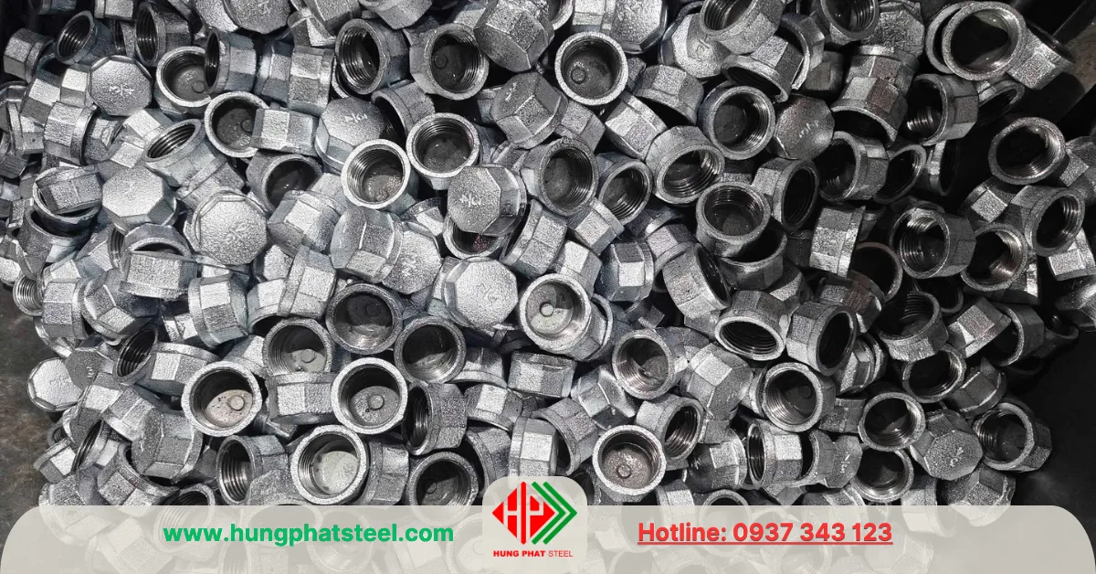 Nắp bịt ren mạ kẽm DN20 (D27)