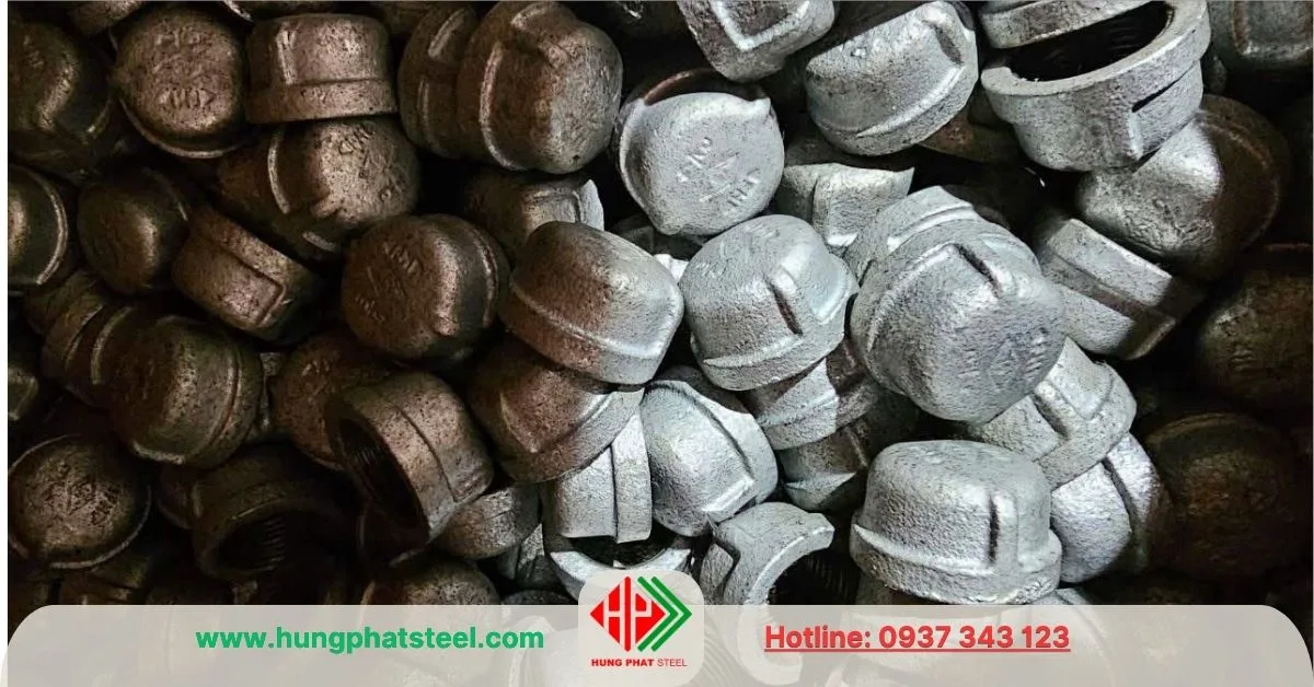 Nắp bịt ren mạ kẽm DN20 (D27) loại có logo ULFM