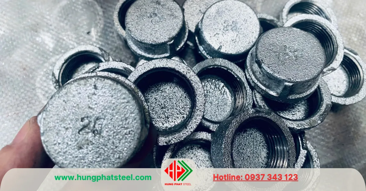 Nắp bịt ren mạ kẽm DN25 (D34)