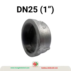 Nắp bịt ren mạ kẽm DN25 (D34)