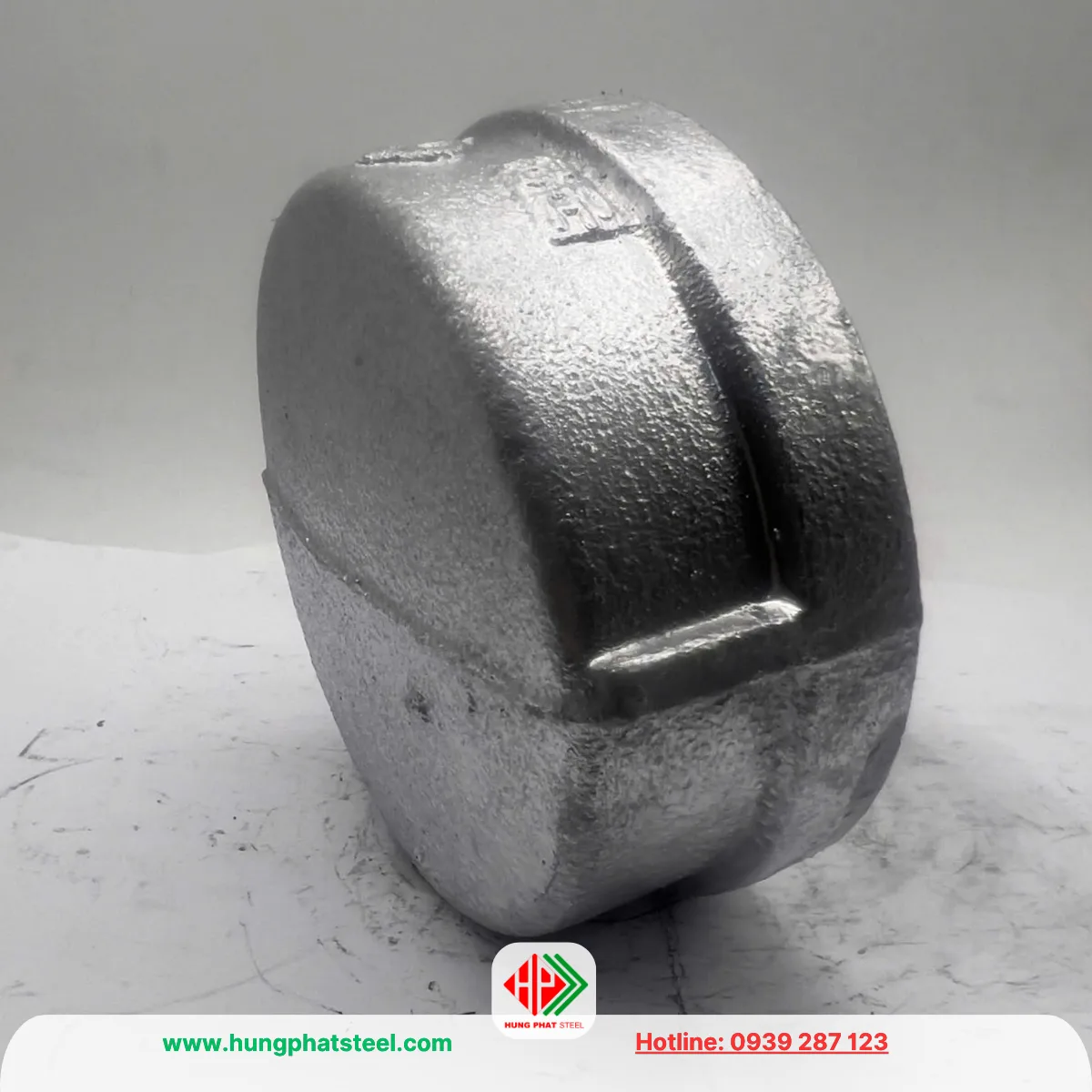 Nắp bịt ren mạ kẽm DN40 (D49)