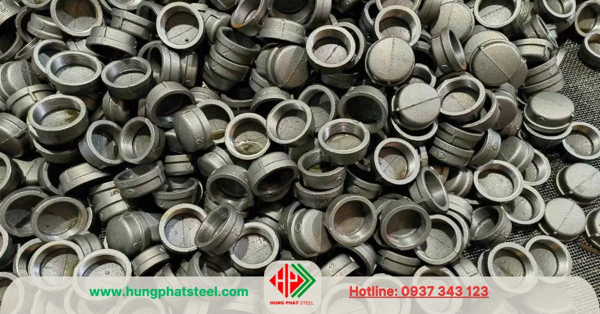 Nắp bịt ren mạ kẽm DN50 (D60)