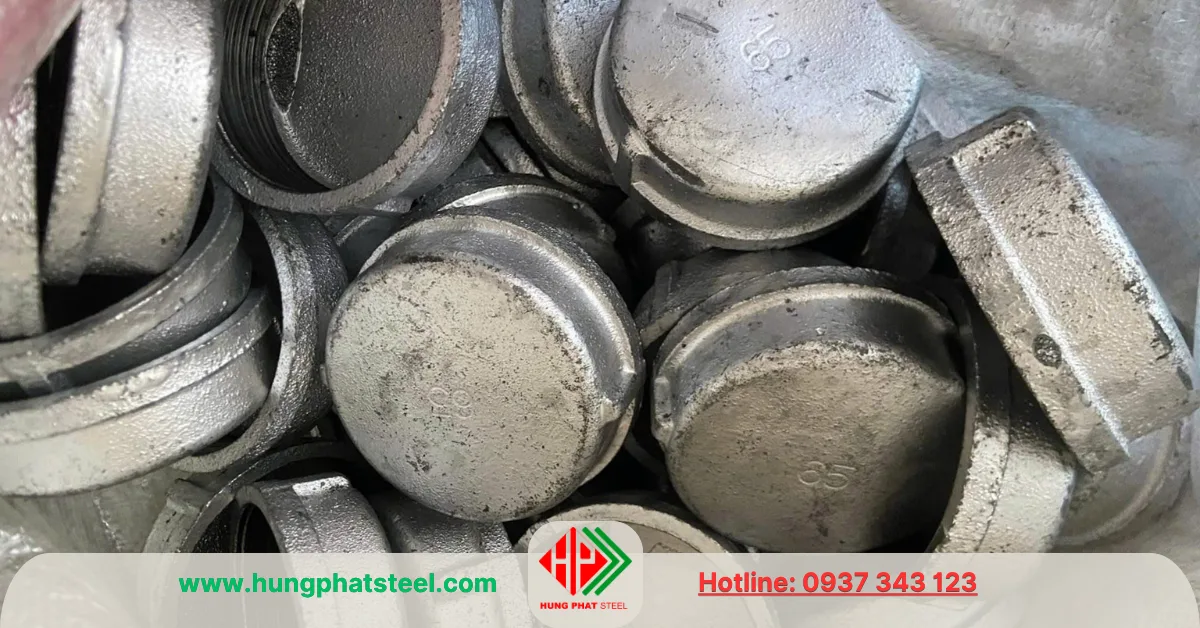 Nắp bịt ren mạ kẽm DN65