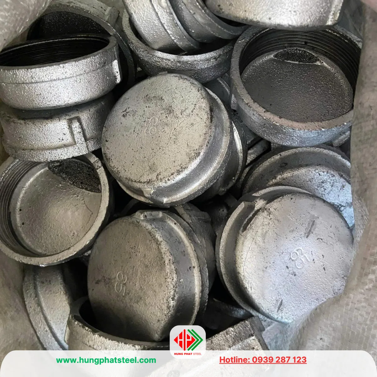 Nắp bịt ren mạ kẽm DN65