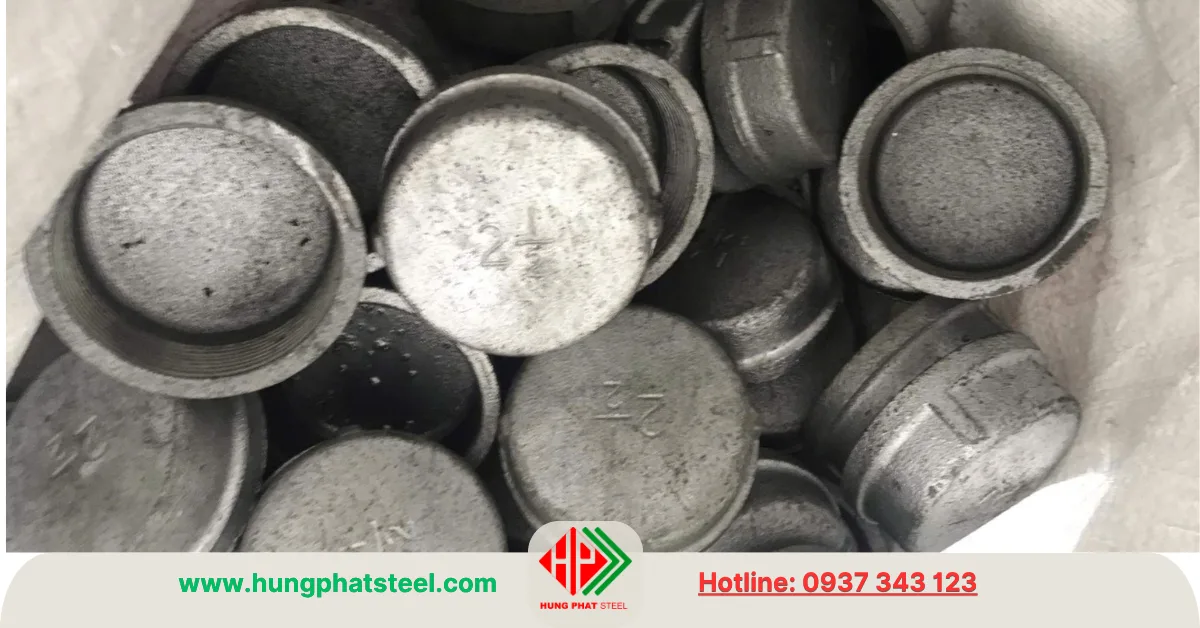 Nắp bịt ren mạ kẽm DN65