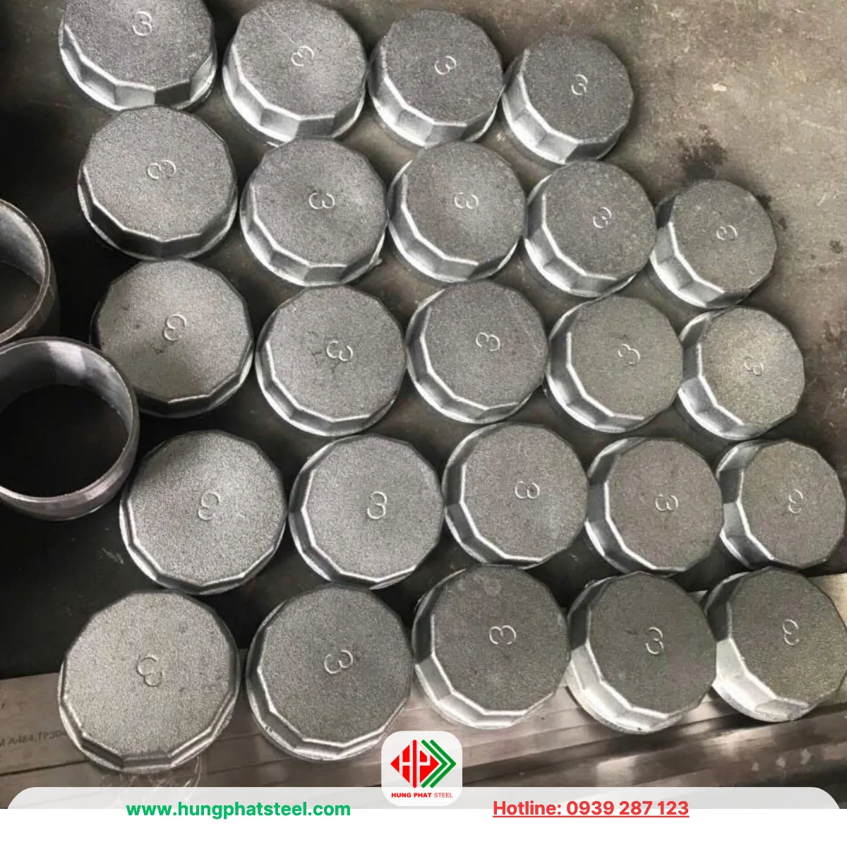 Nắp bịt ren mạ kẽm DN80