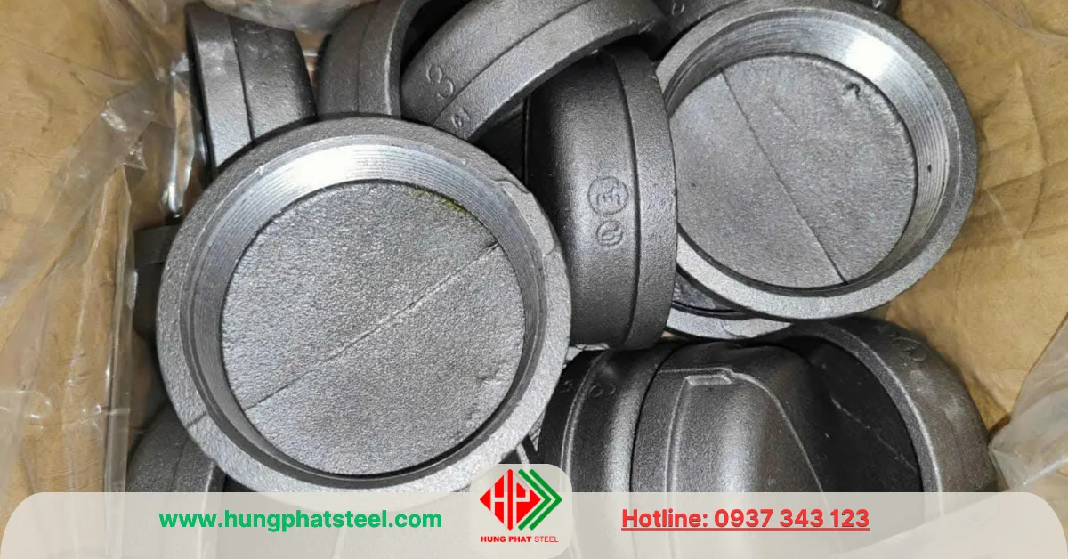 Nắp bịt ren mạ kẽm DN80 (D90)
