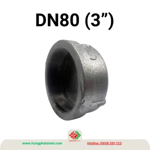 Nắp bịt ren mạ kẽm DN80 (D90)