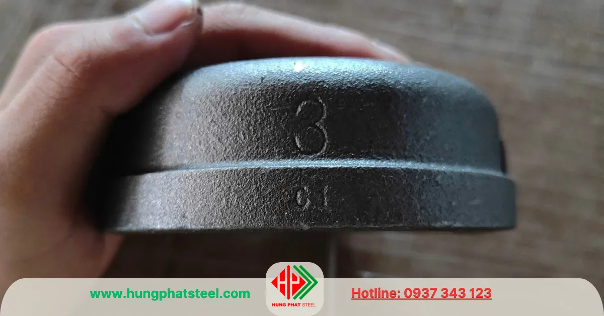 Nắp bịt ren mạ kẽm DN80 (D90)