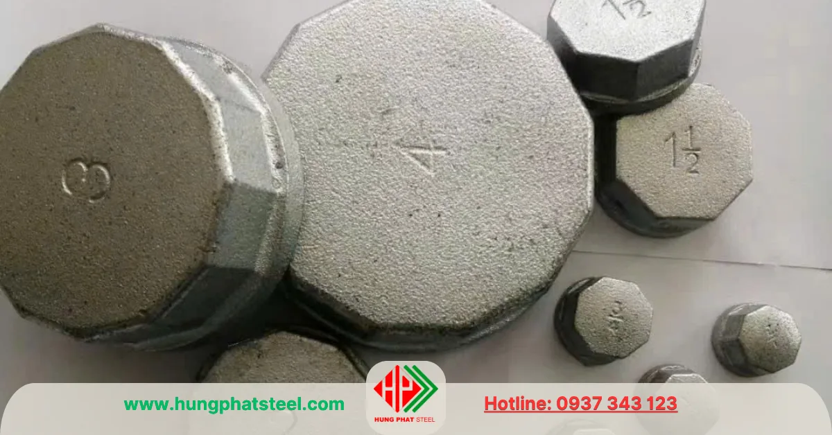 Nắp bịt ren mạ kẽm DN80
