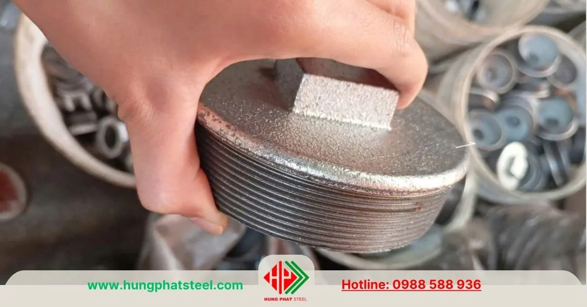 Nút Bịt Ren Mạ Kẽm DN100 (D114)