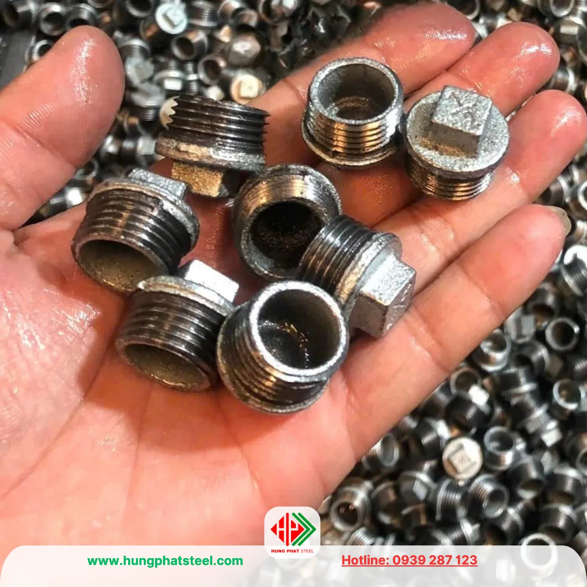 Nút Bịt Ren Mạ Kẽm DN15 (D21)