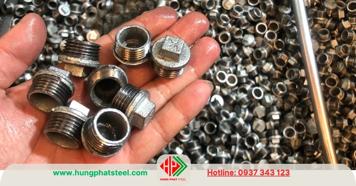 Nút Bịt Ren Mạ Kẽm DN15 (D21)