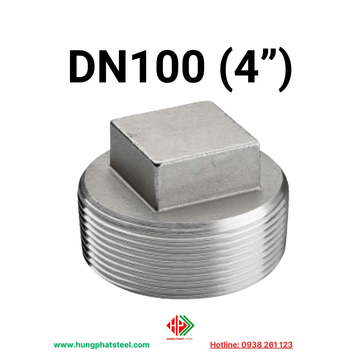 Nút bịt ren inox DN100 (D114)