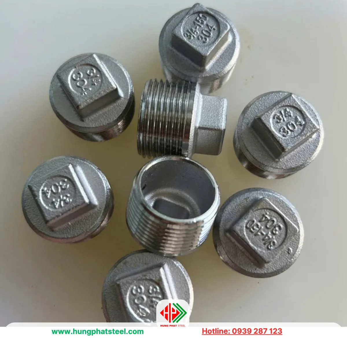 Nút bịt ren inox DN20 (D27)