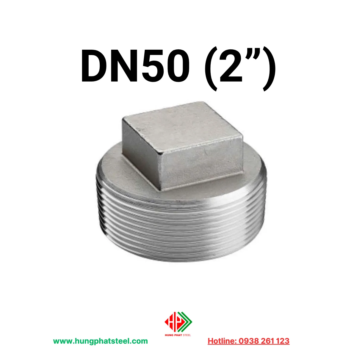 Nút bịt ren inox DN50 (D60)