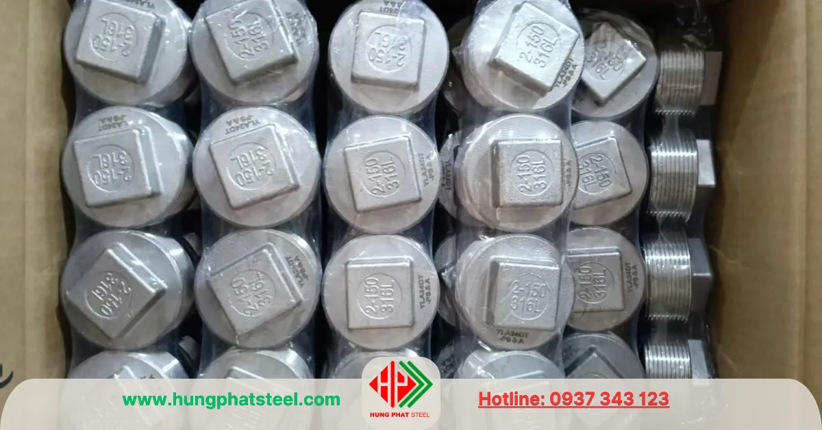 Nút bịt ren inox DN50 (D60) INOX 316