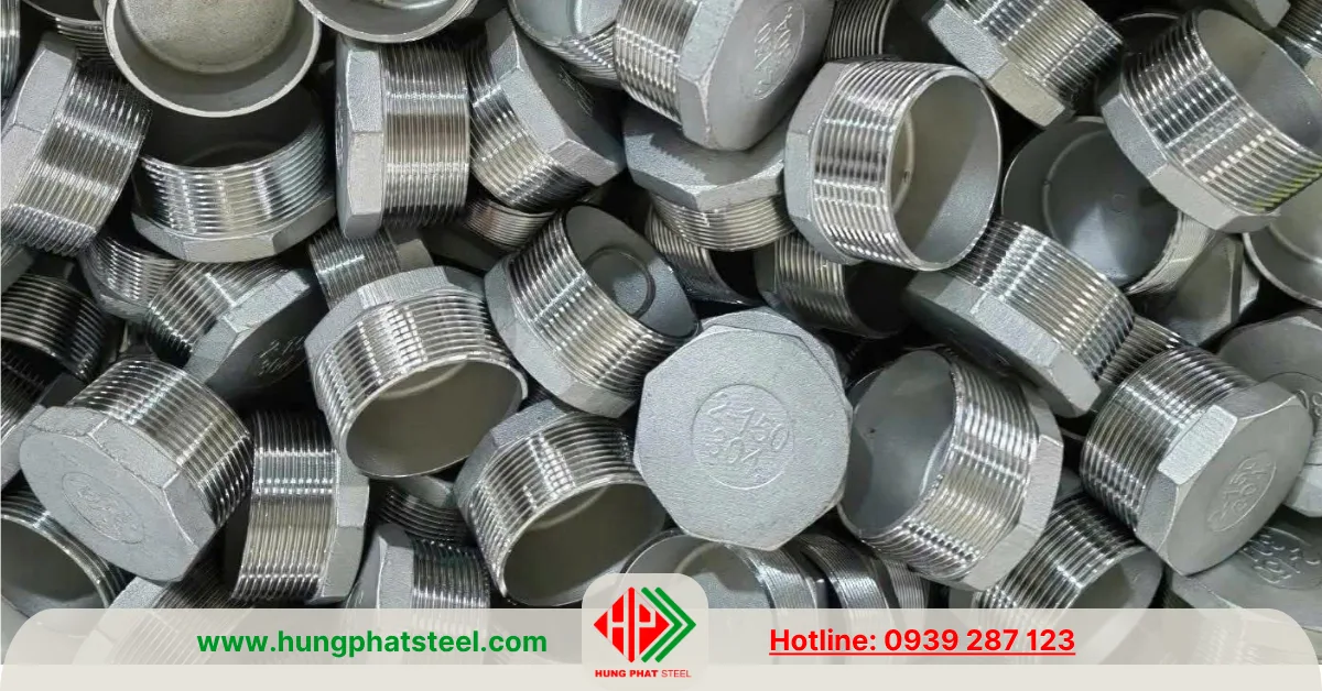 Nút bịt ren inox DN50 đầu lục giác