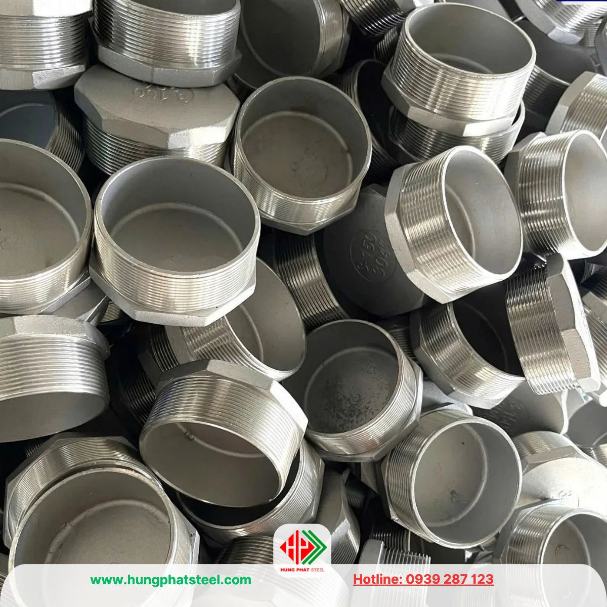 Nút bịt ren inox DN80 (D90)