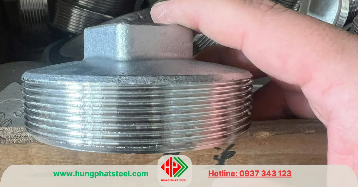 Nút bịt ren inox DN80 (D90)