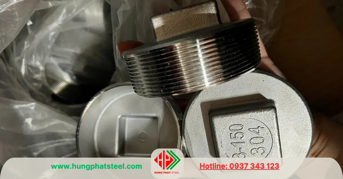 Nút bịt ren inox DN80 (D90)