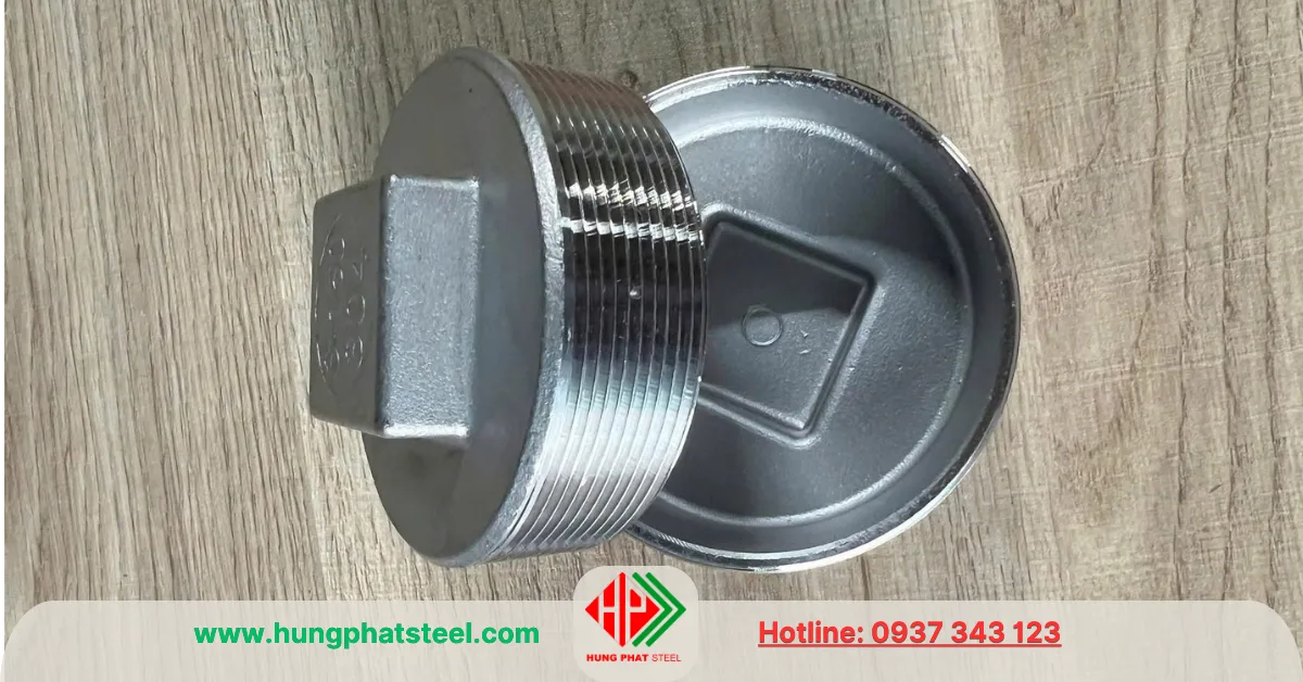Nút bịt ren inox DN80 (D90)