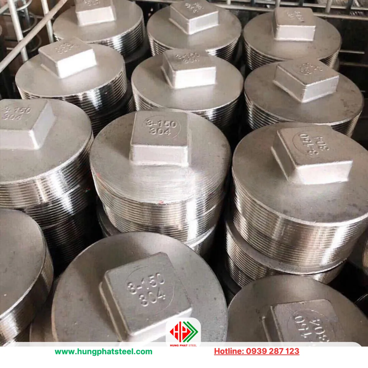 Nút bịt ren inox DN80 (D90)