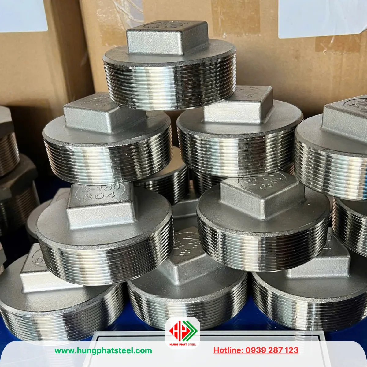 Nút bịt ren inox DN80 (D90)